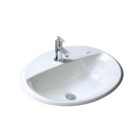 CHẬU LAVABO BÁN ÂM BÀN INAX L-2395V