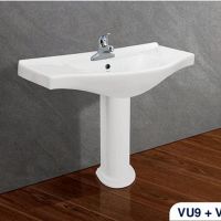 CHẬU LAVABO TREO TƯỜNG VIGLACERA VU9 CHÂN V02