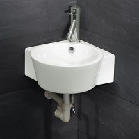 CHẬU LAVABO TREO GÓC TƯỜNG CAESAR LF5238